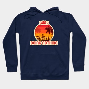 Busy Doing Nothing Retro Sunset Hoodie